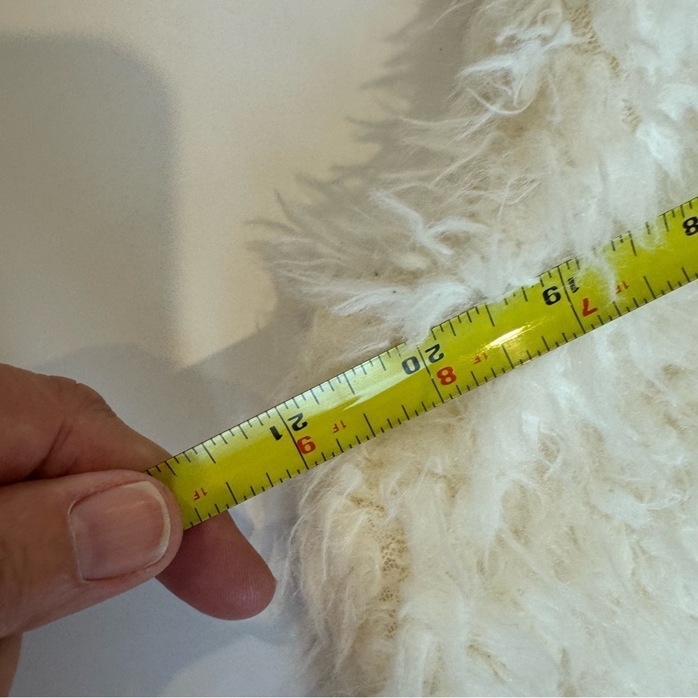 Pink Owl Faux Fur Swing Vest Ivory Size L - Picture 14 of 14